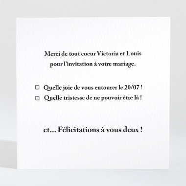 Carton réponse mariage Eightees