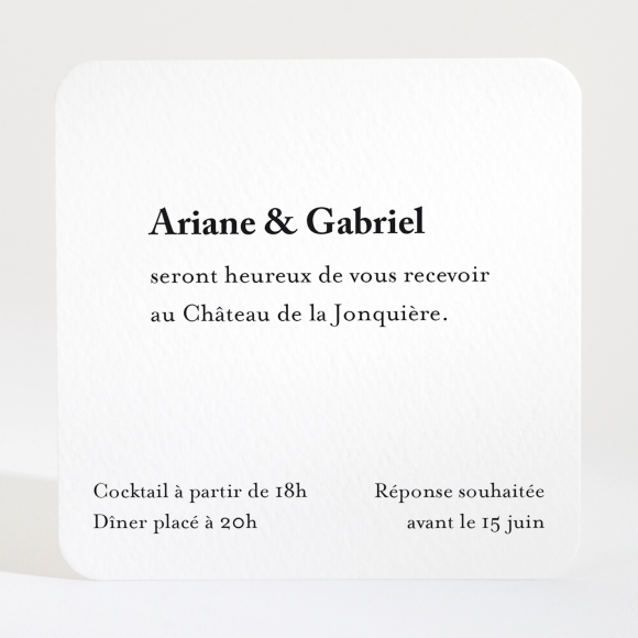 Carton d'invitation mariage Letter