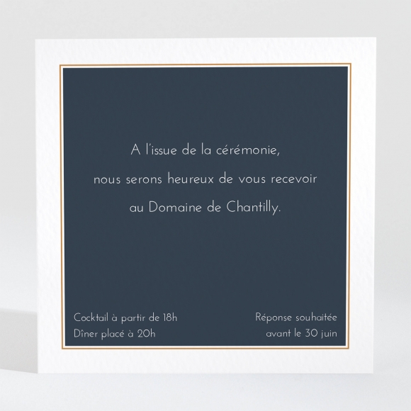 Carton d'invitation mariage Herbier