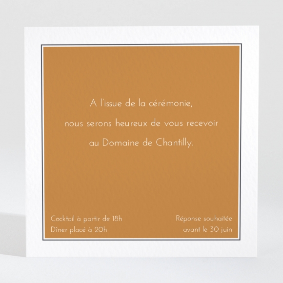 Carton d'invitation mariage Herbier