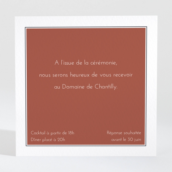 Carton d'invitation mariage Herbier