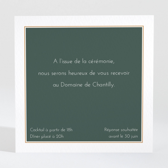 Carton d'invitation mariage Herbier