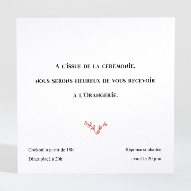 Carton d'invitation mariage Un mariage à Versailles