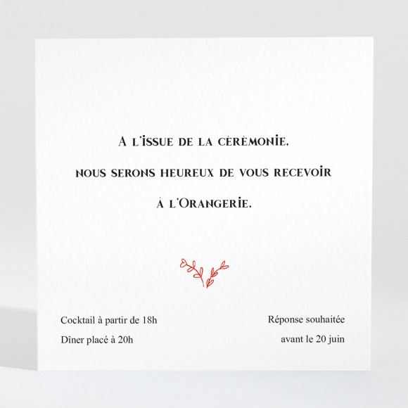 Carton d'invitation mariage Un mariage à Versailles