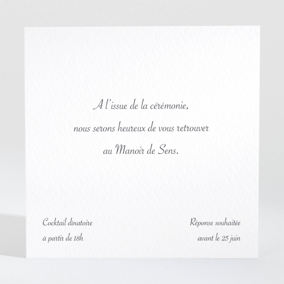 Carton d'invitation mariage Normandie