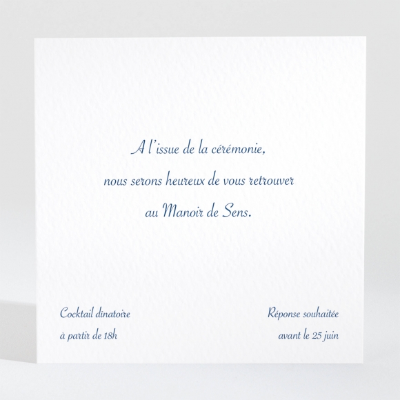 Carton d'invitation mariage Normandie