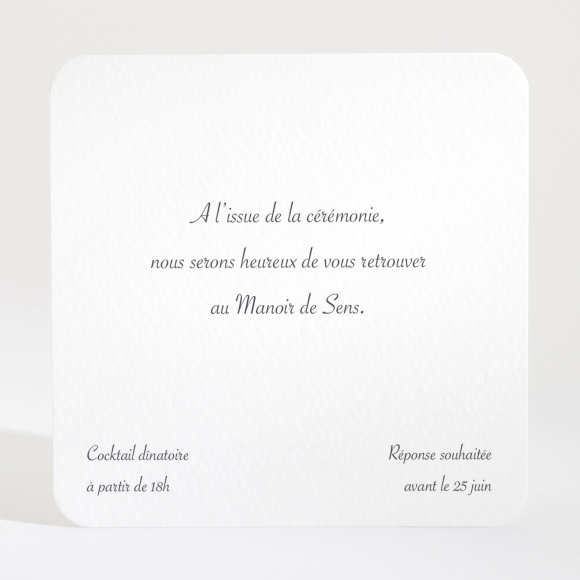 Carton d'invitation mariage Normandie