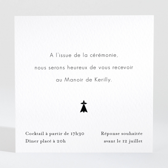 Carton d'invitation mariage Bretagne