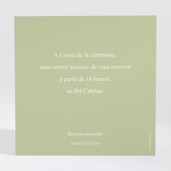 Carton d'invitation mariage Bohème chic
