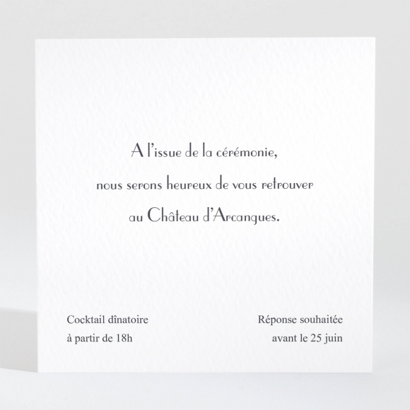 Carton d'invitation mariage Cherry cherry doré