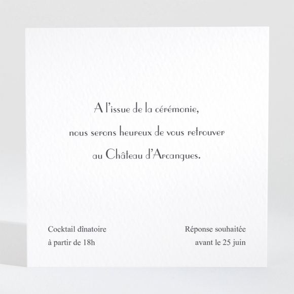 Carton d'invitation mariage Cherry cherry doré