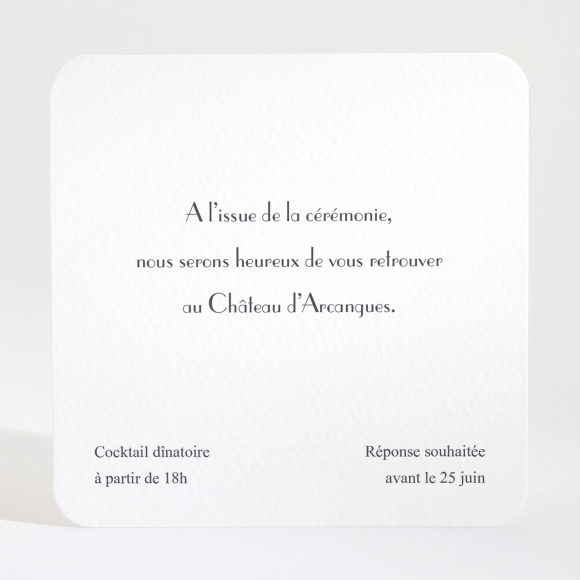 Carton d'invitation mariage Cherry cherry doré