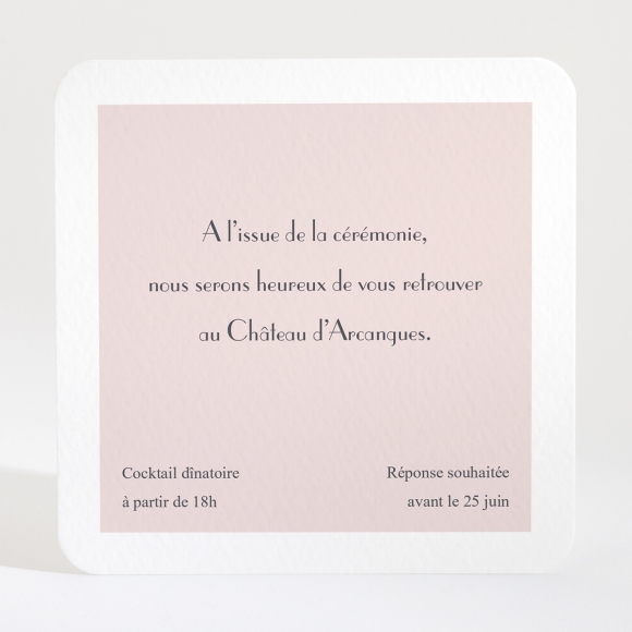 Carton d'invitation mariage Cherry cherry doré