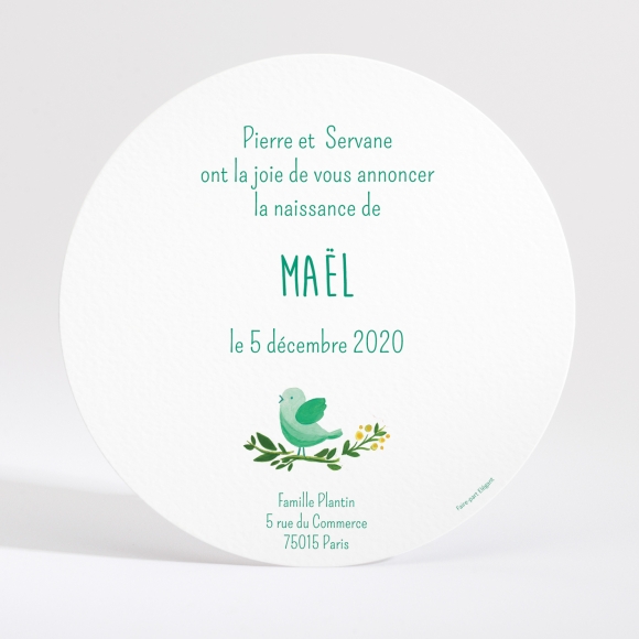 Faire-part de naissance  Printemps simple