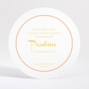 Faire-part de naissance Ananas pastel rond