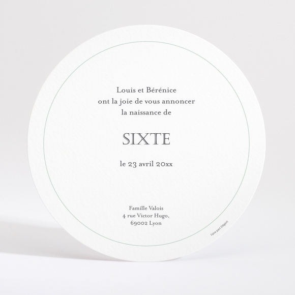 Faire-part de naissance Mon petit soleil rond