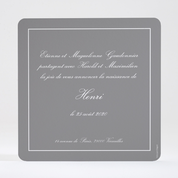 Faire-part de naissance Cadre arabesque