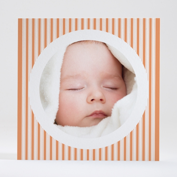 Faire-part de naissance Double rayures Fille