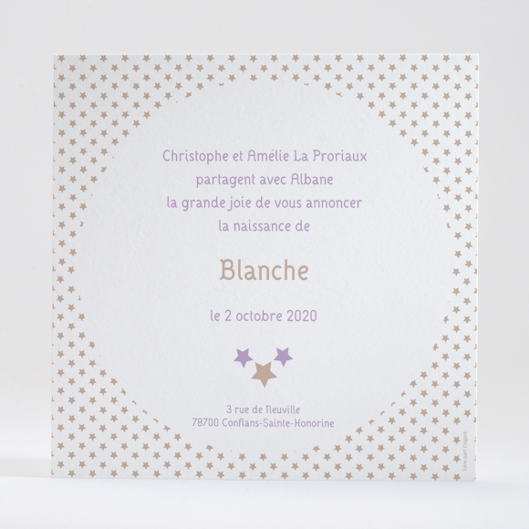 Faire-part de naissance Douceur étoilée