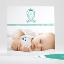 Faire-part de naissance Ecusson chic