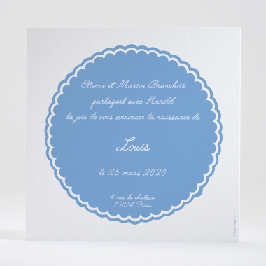 Faire-part de naissance Joli médaillon ourson