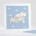 Faire-part de naissance Jolis éléphants sans photo