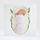 Faire-part de naissance Couronne de muguets