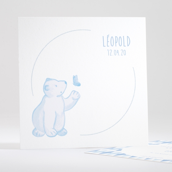 Faire-part de naissance Joli petit ours polaire