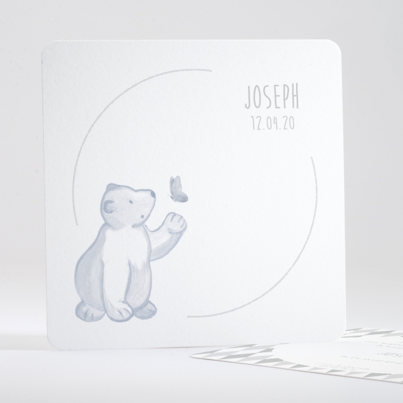 Faire-part de naissance Joli petit ours polaire