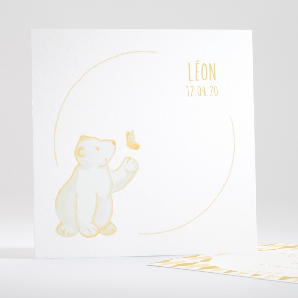 Faire-part de naissance Joli petit ours polaire