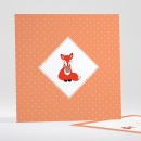 Faire-part de naissance Joli renardeau avec pois