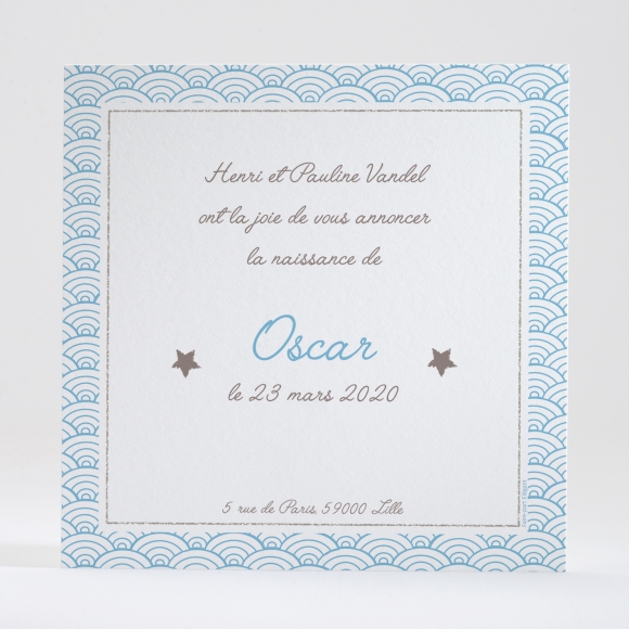 Faire-part de naissance Pattern tendance simple