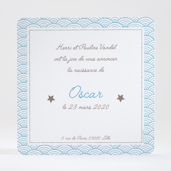 Faire-part de naissance Pattern tendance simple