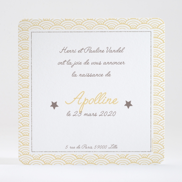 Faire-part de naissance Pattern tendance simple