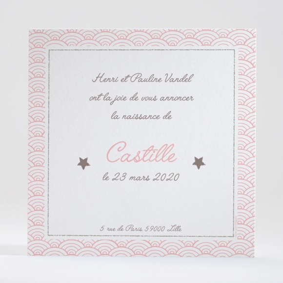 Faire-part de naissance Pattern tendance simple