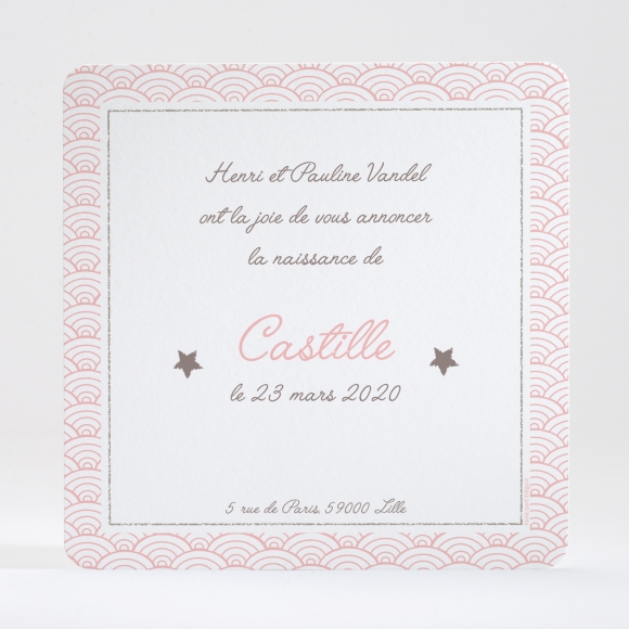 Faire-part de naissance Pattern tendance simple