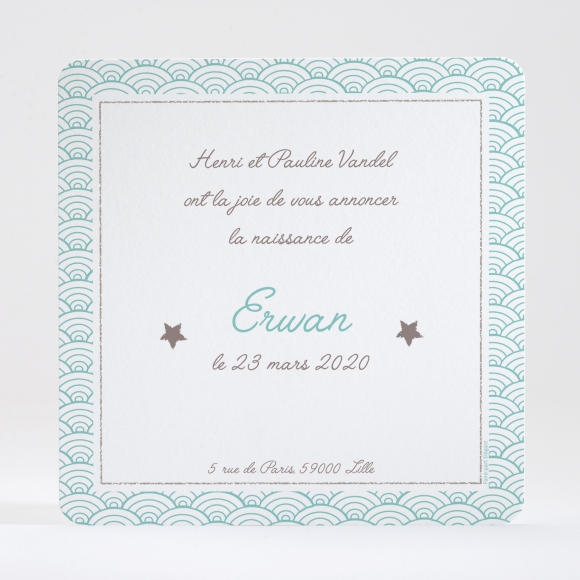 Faire-part de naissance Pattern tendance simple