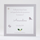 Faire-part de naissance Fleurs & animaux