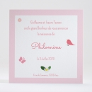 Faire-part de naissance Fleurs & animaux