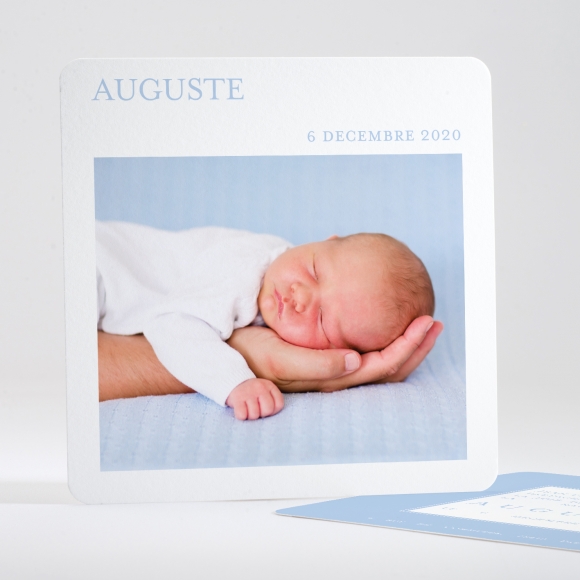Faire-part de naissance Photo justifié élégant