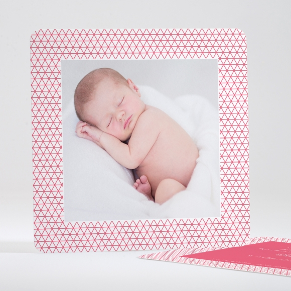 Faire-part de naissance Motif graphique photo