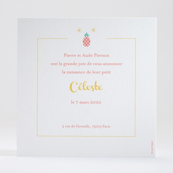 Faire-part de naissance Ananas
