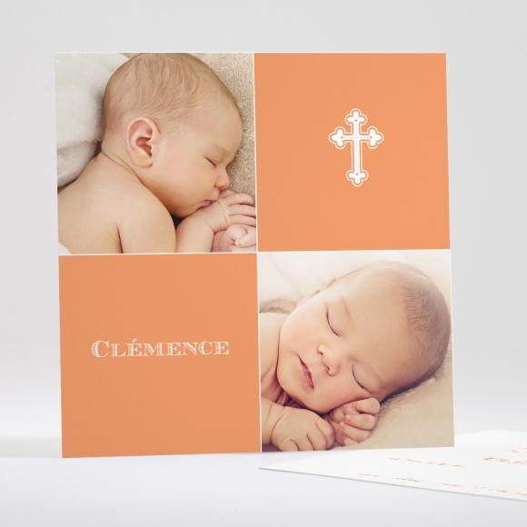 Faire-part de naissance Croix d'enfant