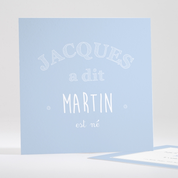 Faire-part de naissance Jacques a dit