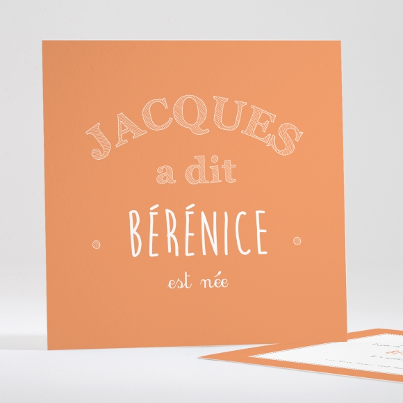 Faire-part de naissance Jacques a dit