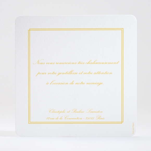 Remerciements mariage Chic & sobre