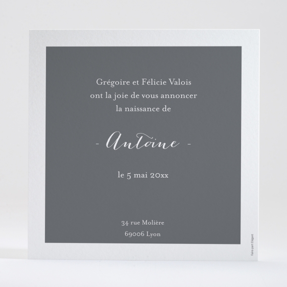 Faire-part de naissance Famille simple