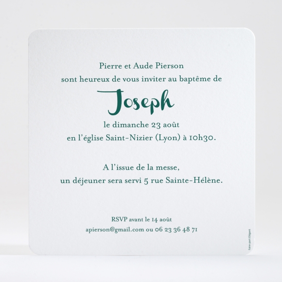 Faire-part de baptême Esprit saint