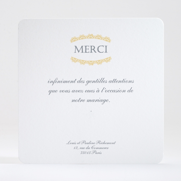 Remerciements mariage Petite dentelle