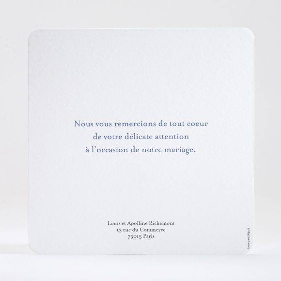 Remerciements mariage Tourbillon